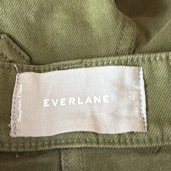Everlane Women's Wide-Leg Pants in Olive Green - Picture 8 of 9